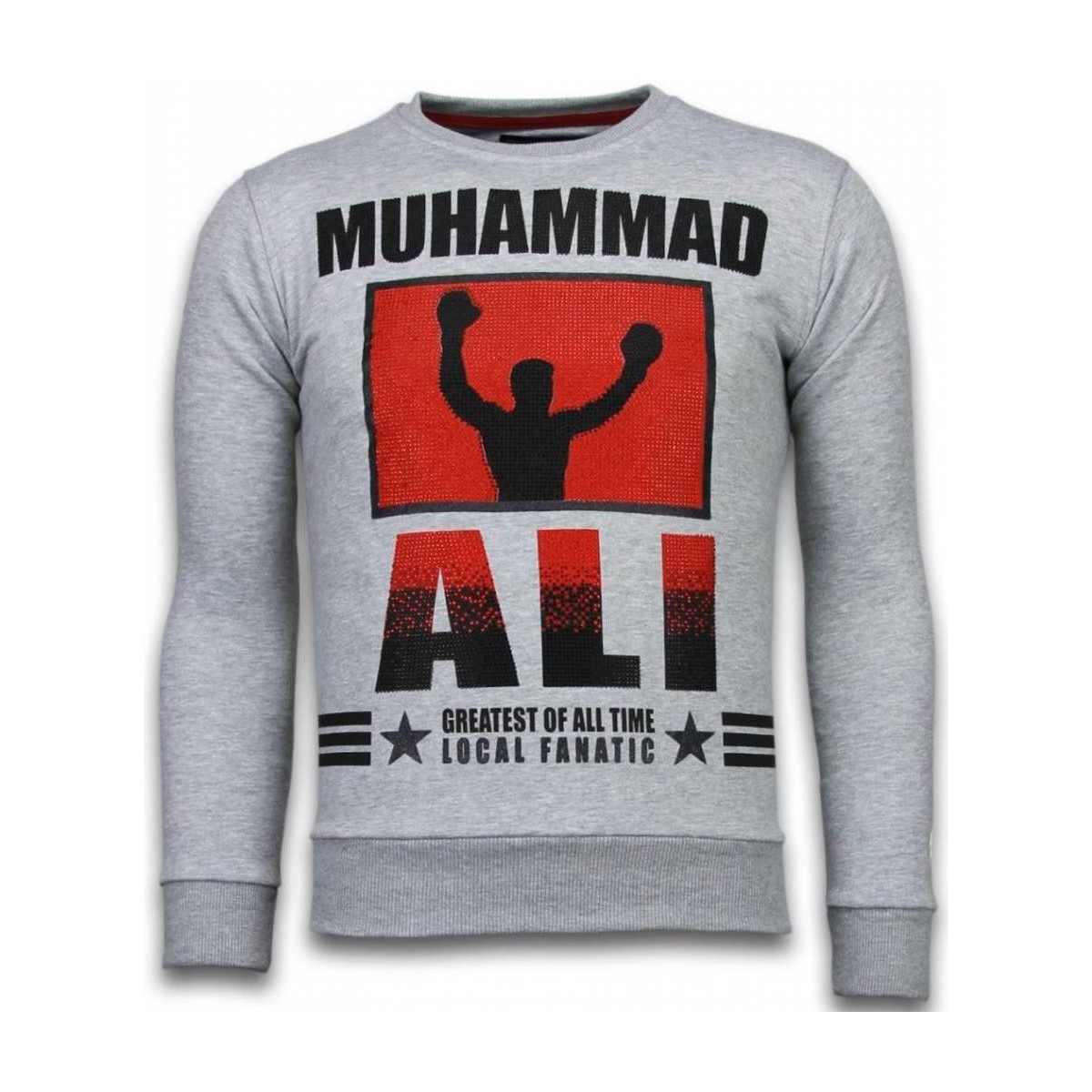 textil Herr Sweatshirts Local Fanatic Muhammad Ali Rhinestone Grå
