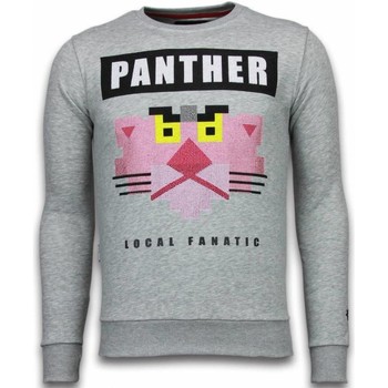 textil Herr Sweatshirts Local Fanatic Pink Panther Rhinestone Grå