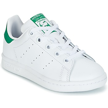 Skor Barn Sneakers adidas Originals STAN SMITH C Vit / Grön