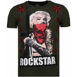 textil Herr T-shirts Local Fanatic Marilyn Rockstar Rhinestone Grön