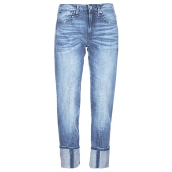 textil Dam Jeans 3/4 & 7/8 G-Star Raw LANC 3D HIGH STRAIGHT Blå
