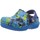 Skor Flickor Sandaler Crocs KID'S CLASSIC FUZZ LINED GRAPHIC CLOG Blå