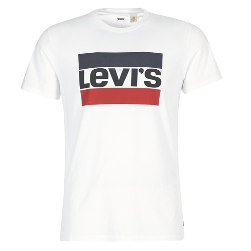 textil Herr T-shirts Levi's GRAPHIC SPORTSWEAR LOGO Vit
