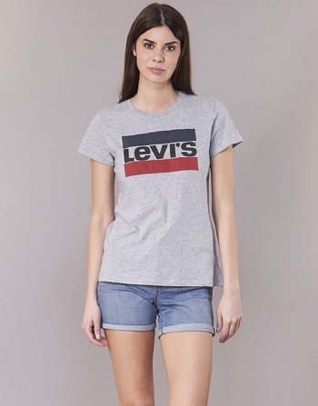 textil Dam T-shirts Levi's THE PERFECT TEE Grå