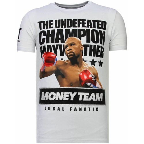 textil Herr T-shirts Local Fanatic Money Team Champ Rhinestone W Vit