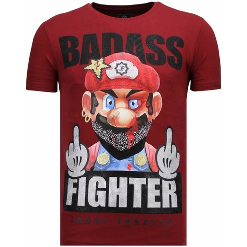 textil Herr T-shirts Local Fanatic Fight Club Mario B B Röd