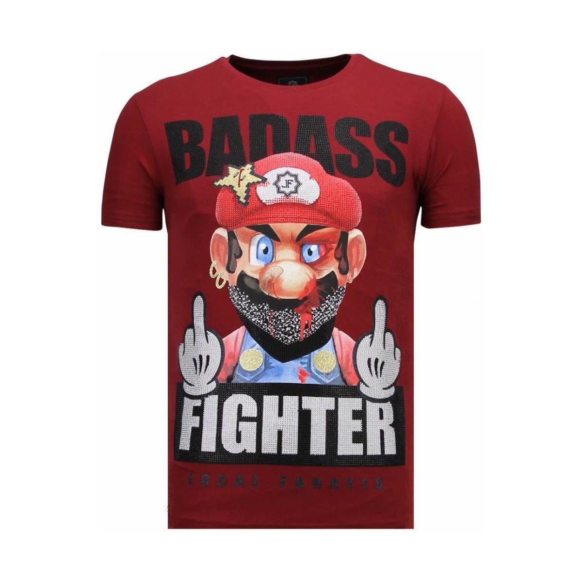 textil Herr T-shirts Local Fanatic Fight Club Mario B B Röd