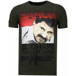 textil Herr T-shirts Local Fanatic Cocaine Cowboy Baron K Khaki Grön