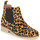 Skor Dam Boots Bensimon BOOTS CREPE Leopard