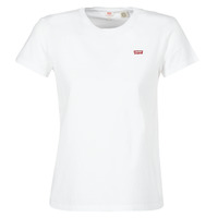 textil Dam T-shirts Levi's PERFECT TEE Vit