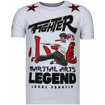 textil Herr T-shirts Local Fanatic Fighter Legend Rhinestone W Vit