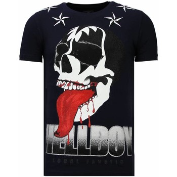 textil Herr T-shirts Local Fanatic Hellboy Rhinestone N Blå