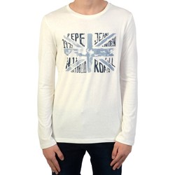 textil Flickor Långärmade T-shirts Pepe jeans 116168 Beige
